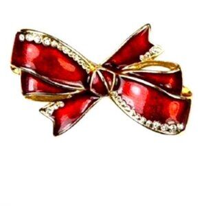 𝅺jones New York Gold-Tone Gift Bow Brooch